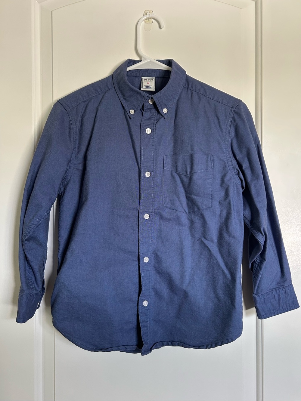 OLD NAVY Boys’ Dark Blue Button-Down Oxford Shirt